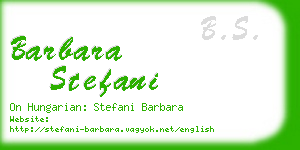 barbara stefani business card